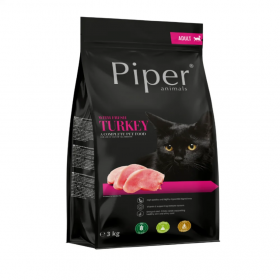Суха Храна Piper Cat Turkey - За Котки Над 12 Месеца, с Прясно Пуешко Месо 